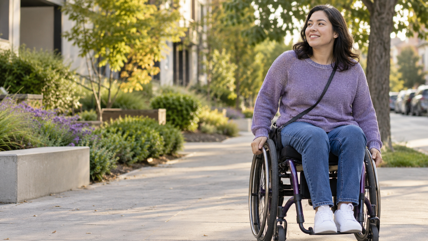 Adult participating independently in a community setting